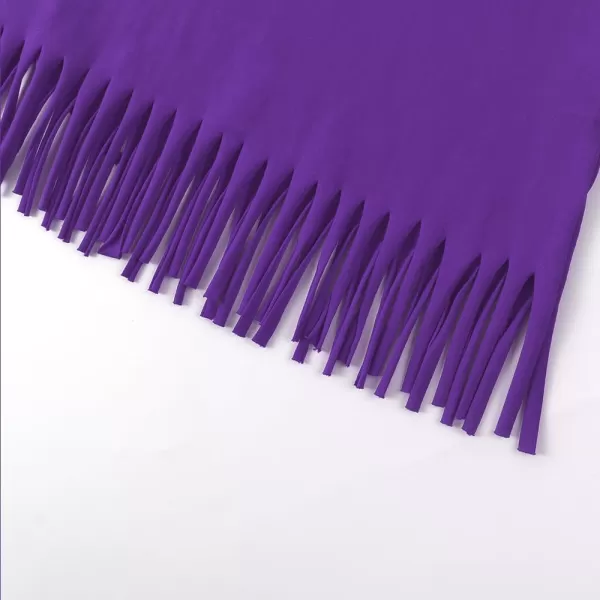 Noomelfish Girls Fringe Tank Tops Cotton Summer Sleeveless Shirts 512 YearsPurple