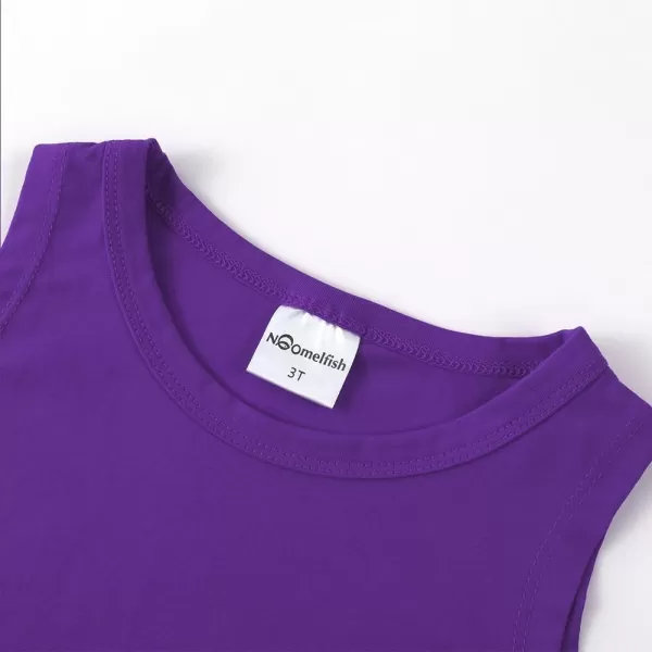Noomelfish Girls Fringe Tank Tops Cotton Summer Sleeveless Shirts 512 YearsPurple