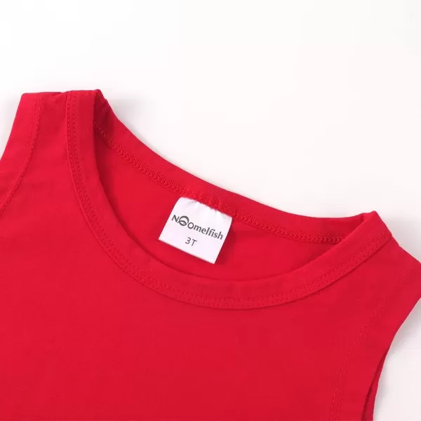 Noomelfish Girls Fringe Tank Tops Cotton Summer Sleeveless Shirts 512 YearsRed