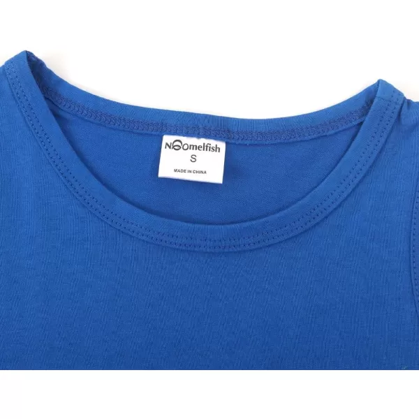 Noomelfish Girls Fringe Tank Tops Cotton Summer Sleeveless Shirts 512 YearsRoyal Blue