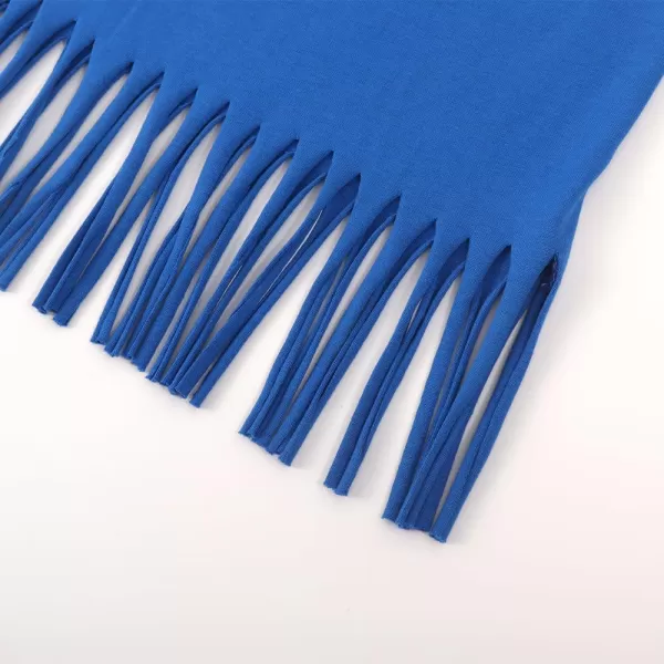 Noomelfish Girls Fringe Tank Tops Cotton Summer Sleeveless Shirts 512 YearsRoyal Blue