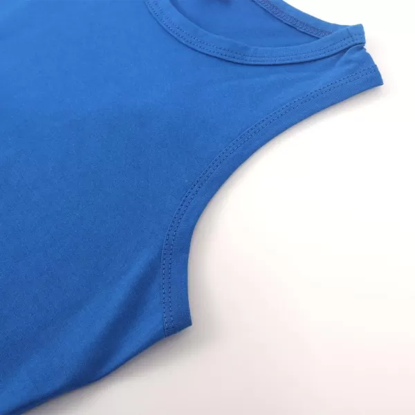 Noomelfish Girls Fringe Tank Tops Cotton Summer Sleeveless Shirts 512 YearsRoyal Blue