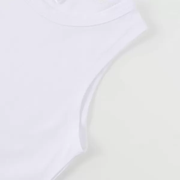 Noomelfish Girls Fringe Tank Tops Cotton Summer Sleeveless Shirts 512 YearsWhite