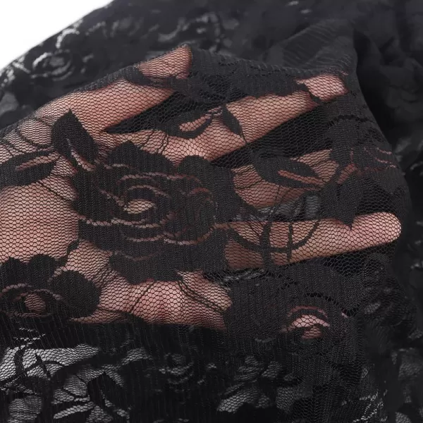 Noomelfish Girls Lace Long Sleeve Layering Tops Sheer Mesh Tee Shirts Blouse 512 YearsRose Black