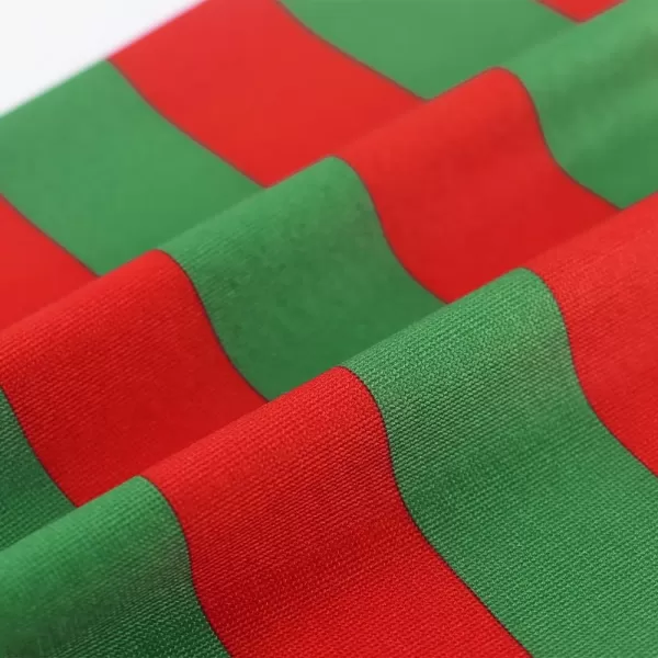 Noomelfish Girls Printed Leggings Soft Full Length Stretch Pants 412 YearsRed and Green Striped