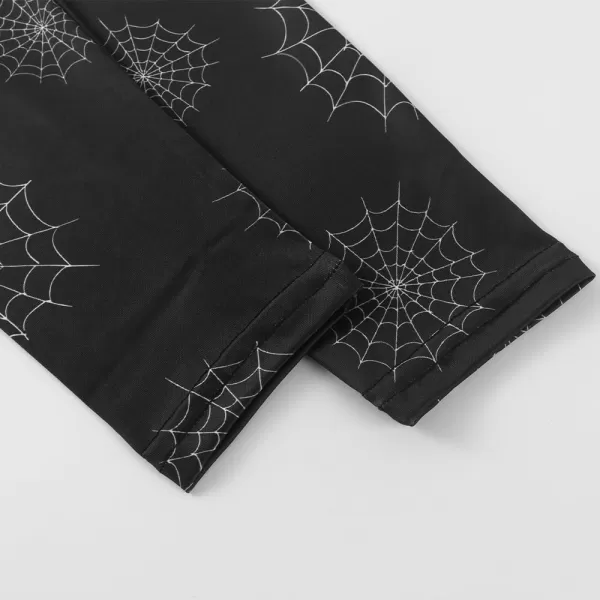 Noomelfish Girls Printed Leggings Soft Full Length Stretch Pants 412 YearsSpiderweb
