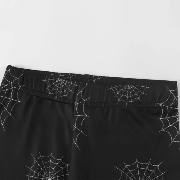 Noomelfish Girls Printed Leggings Soft Full Length Stretch Pants 412 YearsSpiderweb