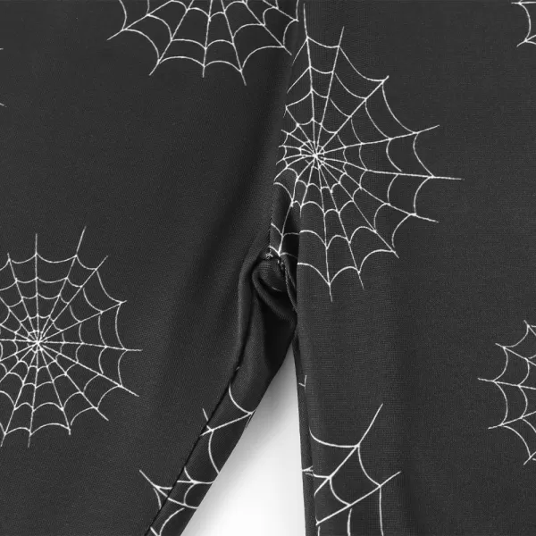 Noomelfish Girls Printed Leggings Soft Full Length Stretch Pants 412 YearsSpiderweb