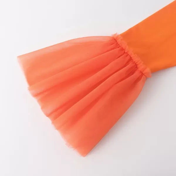 Noomelfish Girls Ruffle Leggings Tulle Bell Bottoms Flare Pants Trousers 310 YearsOrange