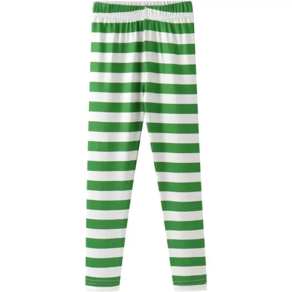 Green and White Striped