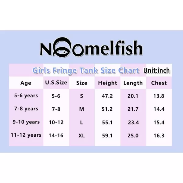 Noomelfish Girls Fringe Tank Tops Cotton Summer Sleeveless Shirts 512 YearsPurple
