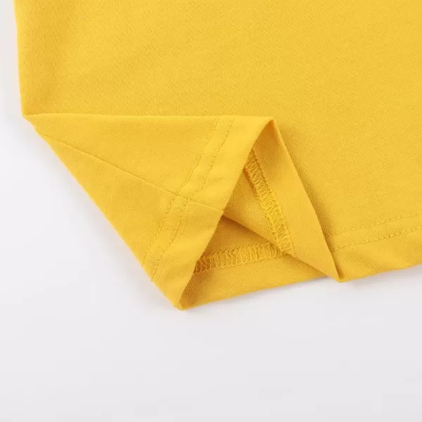 Noomelfish Girls Long Sleeve Heart Pocket TShirts Casual Cotton Tee Tops Blouse 512 YearsGlod Yellow