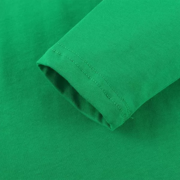 Noomelfish Girls Long Sleeve Heart Pocket TShirts Casual Cotton Tee Tops Blouse 512 YearsGreen