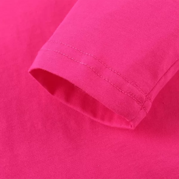 Noomelfish Girls Long Sleeve Heart Pocket TShirts Casual Cotton Tee Tops Blouse 512 YearsHot Pink