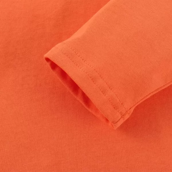 Noomelfish Girls Long Sleeve Heart Pocket TShirts Casual Cotton Tee Tops Blouse 512 YearsOrange