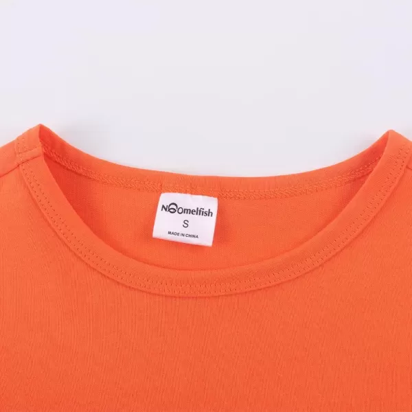 Noomelfish Girls Long Sleeve Heart Pocket TShirts Casual Cotton Tee Tops Blouse 512 YearsOrange