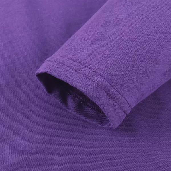 Noomelfish Girls Long Sleeve Heart Pocket TShirts Casual Cotton Tee Tops Blouse 512 YearsPurple