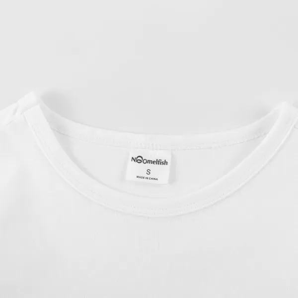 Noomelfish Girls Long Sleeve Heart Pocket TShirts Casual Cotton Tee Tops Blouse 512 YearsWhite