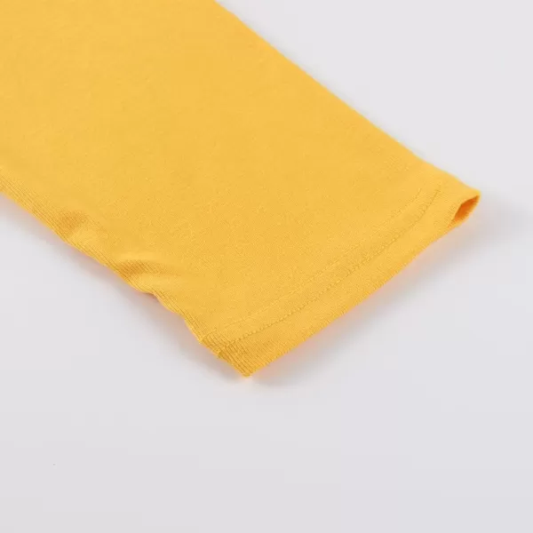 Noomelfish Girls Peplum Tunic Tops Cute Long Sleeve Shirts Blouses 512 YearsGlod Yellow