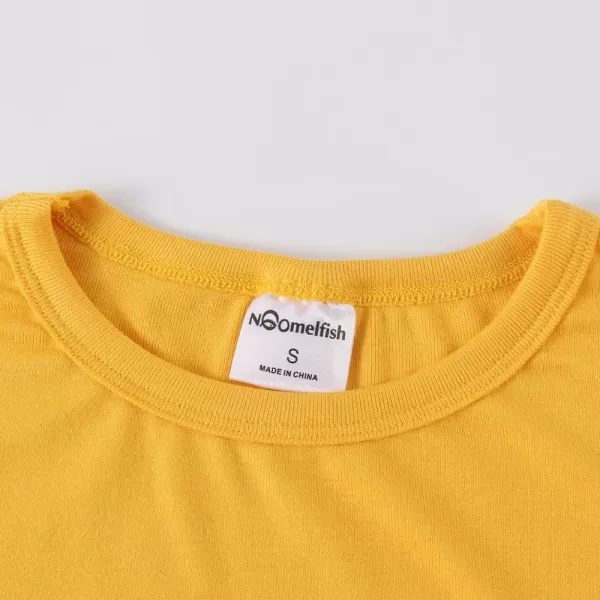 Noomelfish Girls Peplum Tunic Tops Cute Long Sleeve Shirts Blouses 512 YearsGlod Yellow