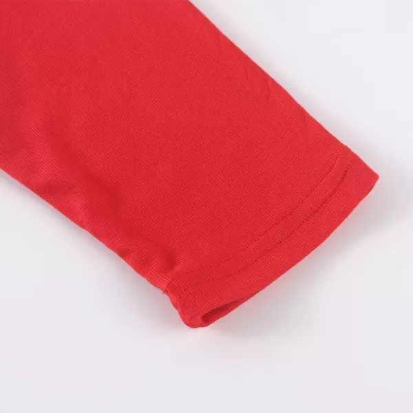 Noomelfish Girls Peplum Tunic Tops Cute Long Sleeve Shirts Blouses 512 YearsRed
