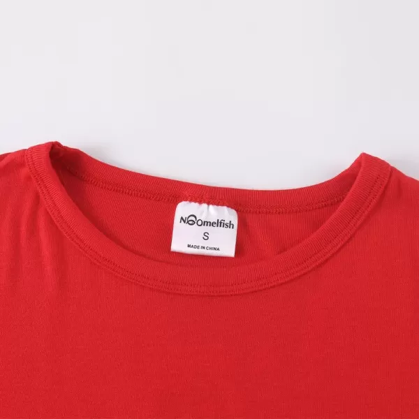Noomelfish Girls Peplum Tunic Tops Cute Long Sleeve Shirts Blouses 512 YearsRed