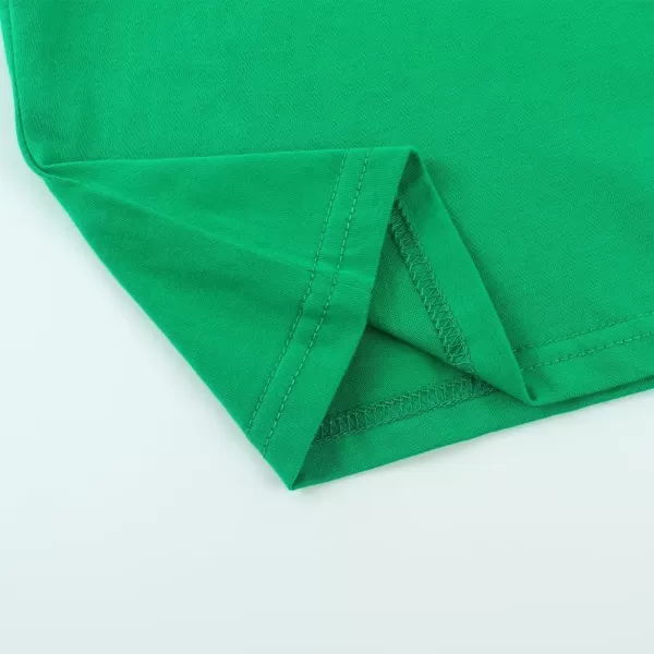 Noomelfish Girls Ruffle Long Sleeve TShirts Solid Color Tee Tops Blouse 512 YearsGreen