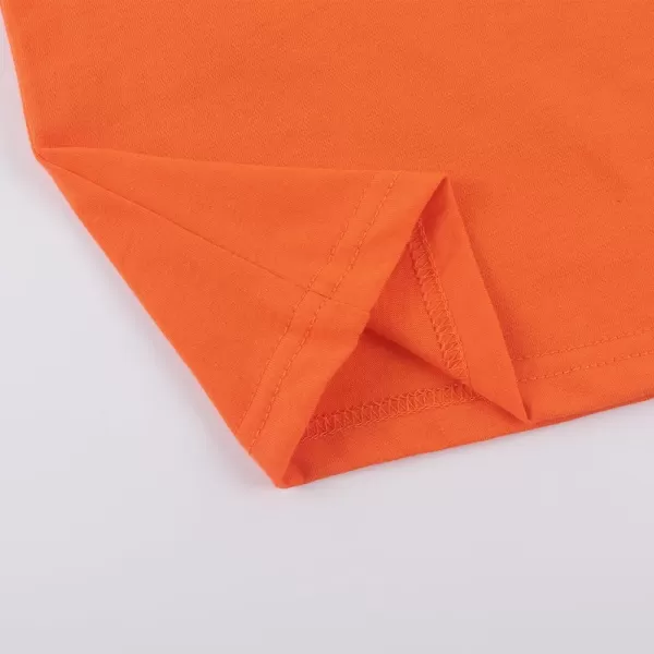 Noomelfish Girls Ruffle Long Sleeve TShirts Solid Color Tee Tops Blouse 512 YearsOrange