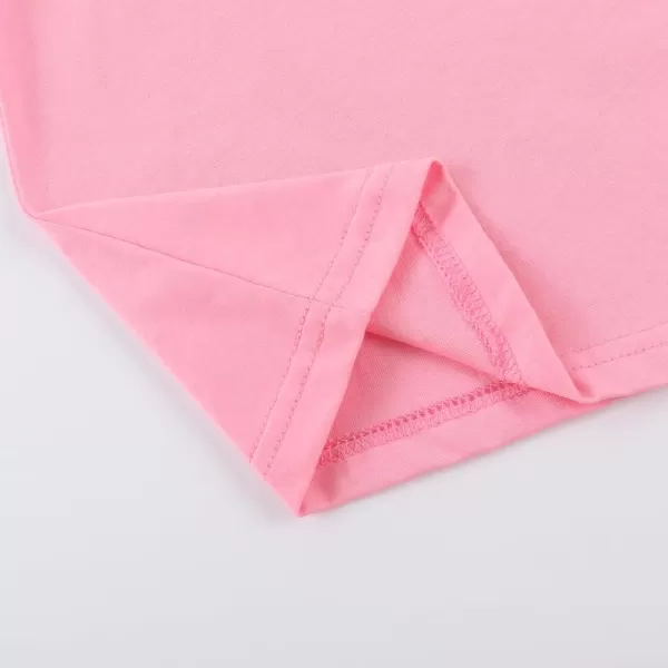 Noomelfish Girls Ruffle Long Sleeve TShirts Solid Color Tee Tops Blouse 512 YearsPink