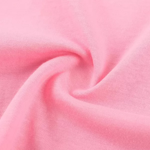 Noomelfish Girls Ruffle Long Sleeve TShirts Solid Color Tee Tops Blouse 512 YearsPink