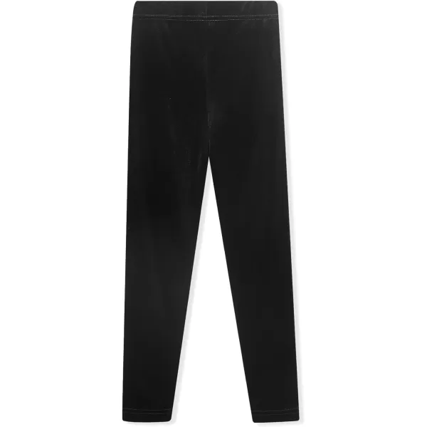 Noomelfish Girls Velvet Leggings Kids Soft Warm Stretch Yoga Pants512 YearsBlack
