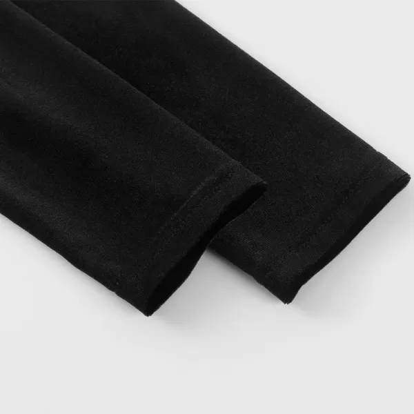 Noomelfish Girls Velvet Leggings Kids Soft Warm Stretch Yoga Pants512 YearsBlack