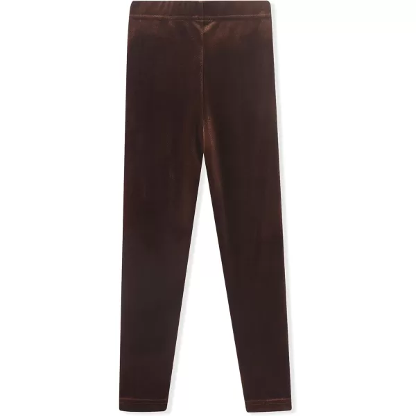 Noomelfish Girls Velvet Leggings Kids Soft Warm Stretch Yoga Pants512 YearsBrown
