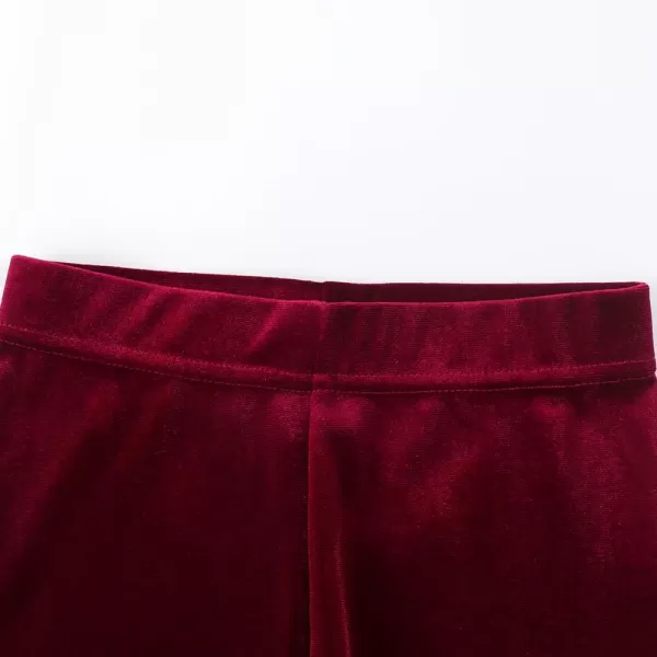 Noomelfish Girls Velvet Leggings Kids Soft Warm Stretch Yoga Pants512 YearsBurgundy