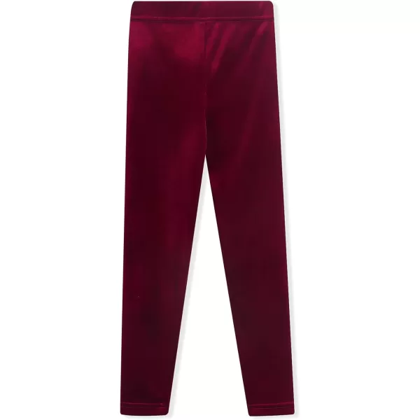 Noomelfish Girls Velvet Leggings Kids Soft Warm Stretch Yoga Pants512 YearsBurgundy