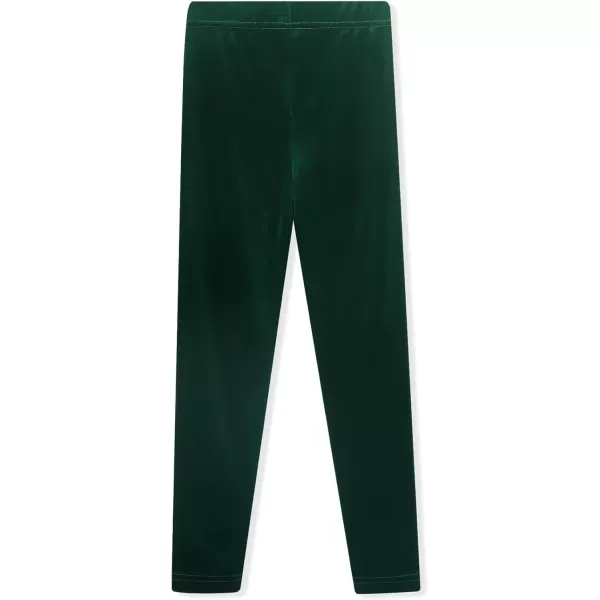 Noomelfish Girls Velvet Leggings Kids Soft Warm Stretch Yoga Pants512 YearsDark Green