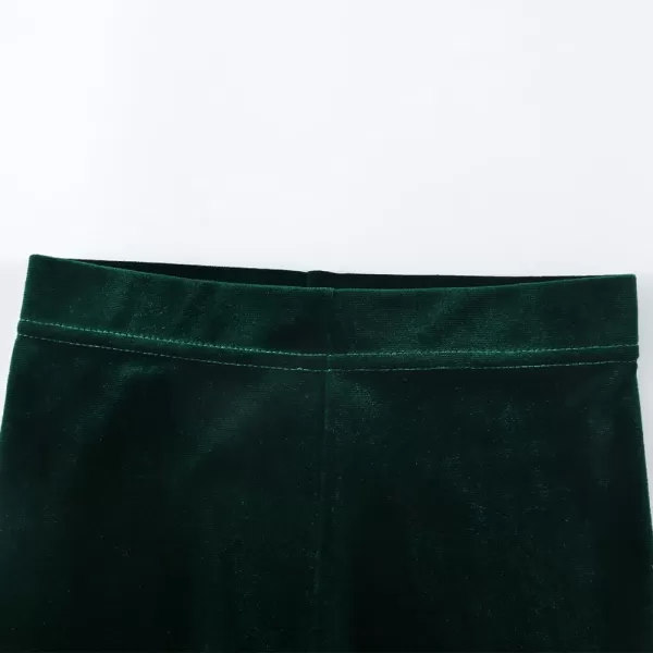 Noomelfish Girls Velvet Leggings Kids Soft Warm Stretch Yoga Pants512 YearsDark Green