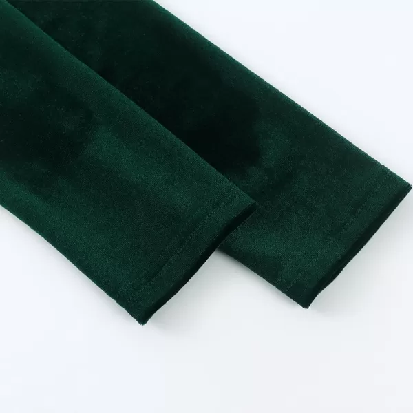Noomelfish Girls Velvet Leggings Kids Soft Warm Stretch Yoga Pants512 YearsDark Green