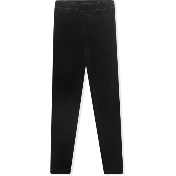 Noomelfish Girls Velvet Leggings Kids Soft Warm Stretch Yoga Pants512 YearsBlack
