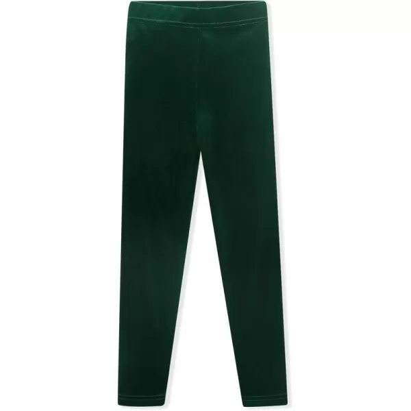 Noomelfish Girls Velvet Leggings Kids Soft Warm Stretch Yoga Pants512 YearsDark Green