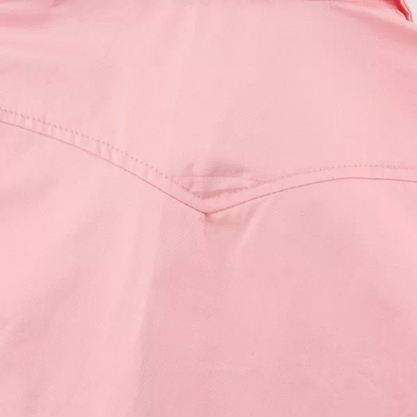 Noomelfish Girls Button Down Western Snap Shirt Cowgirl Long Sleeve Blouse Tops 512 YearsPink