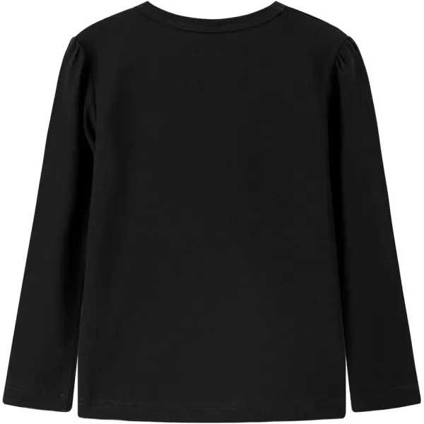 imageNoomelfish Girls Ruffle Heart TShirts Cute Long Sleeve Tee Tops 412 YearsBlack