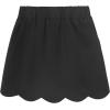 imageNoomelfish Girls Scalloped Uniform Skirts Stretch Cute School Skort with Pockets 512 YearsBlack