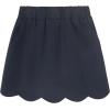 imageNoomelfish Girls Scalloped Uniform Skirts Stretch Cute School Skort with Pockets 512 YearsNavy Blue