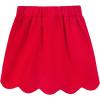 imageNoomelfish Girls Scalloped Uniform Skirts Stretch Cute School Skort with Pockets 512 YearsRed