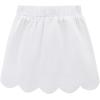 imageNoomelfish Girls Scalloped Uniform Skirts Stretch Cute School Skort with Pockets 512 YearsWhite