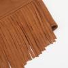 imageNoomelfish Kids Faux Suede Fringe Shorts Tassel Cowgirl Outfits with Pockets 512 YearsBrown
