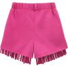 imageNoomelfish Kids Faux Suede Fringe Shorts Tassel Cowgirl Outfits with Pockets 512 YearsHot Pink
