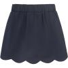 imageNoomelfish Girls Scalloped Uniform Skirts Stretch Cute School Skort with Pockets 512 YearsNavy Blue