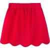 imageNoomelfish Girls Scalloped Uniform Skirts Stretch Cute School Skort with Pockets 512 YearsRed